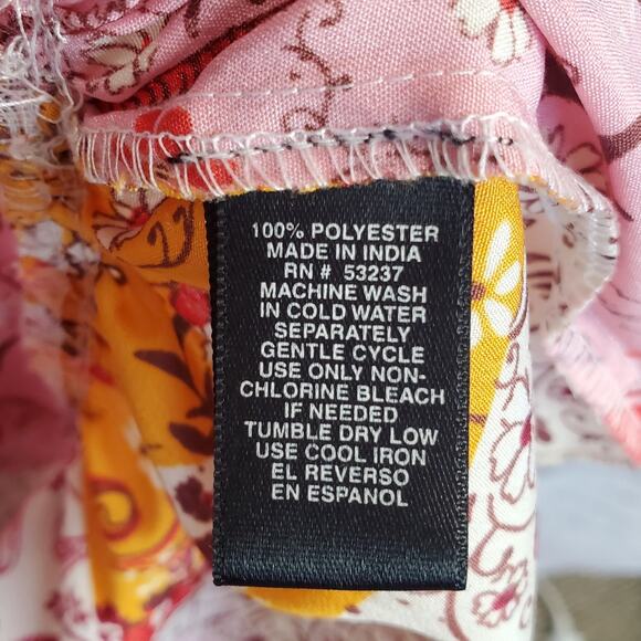 Mlle Gabrielle Paisley Country Cottage Ruffle L Midi Dress Hi Lo Hem Boho Festiv - Picture 11 of 16